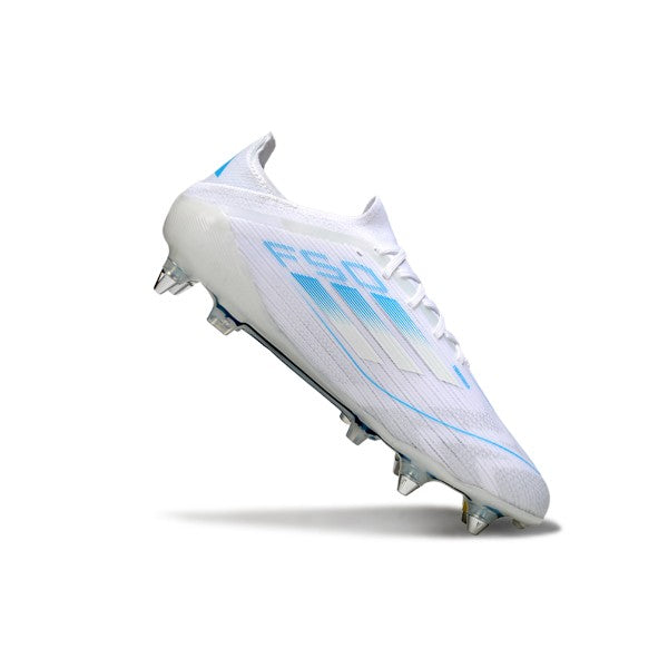 Adidas F50 Primeknit Elite White and Light Blue SG