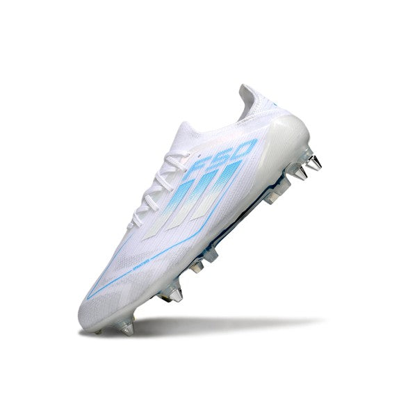 Adidas F50 Primeknit Elite White and Light Blue SG