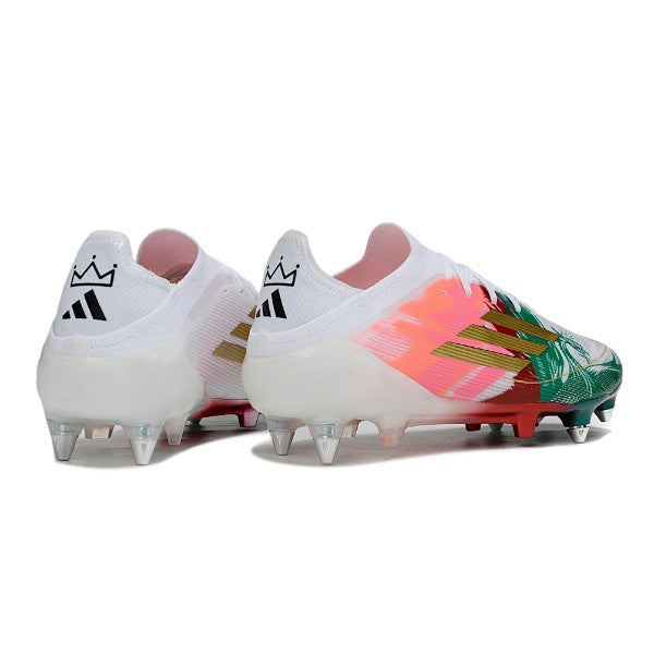 Adidas F50 Primeknit Elite White Green and Red SG