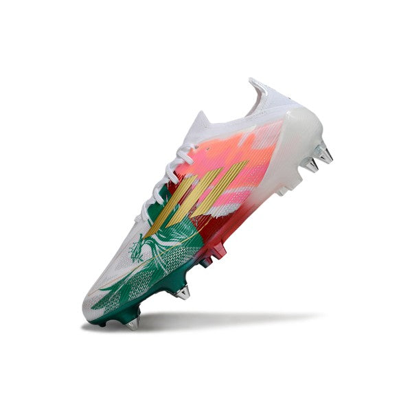 Adidas F50 Primeknit Elite White Green and Red SG
