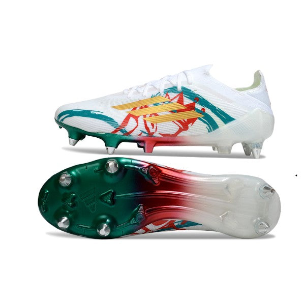 Adidas F50 Primeknit Elite White Red and Green SG