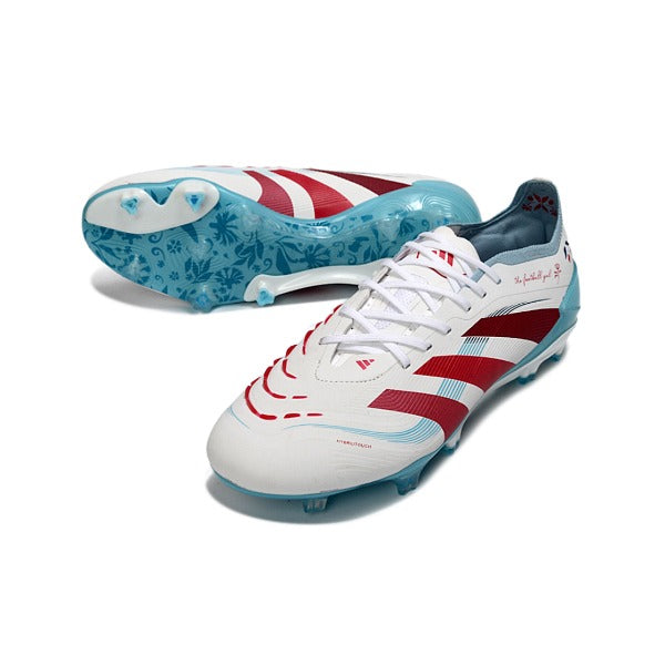 Adidas Predator 25 Elite White, Red and Blue FG