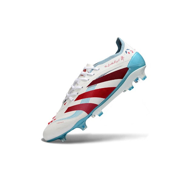 Adidas Predator 25 Elite White, Red and Blue FG