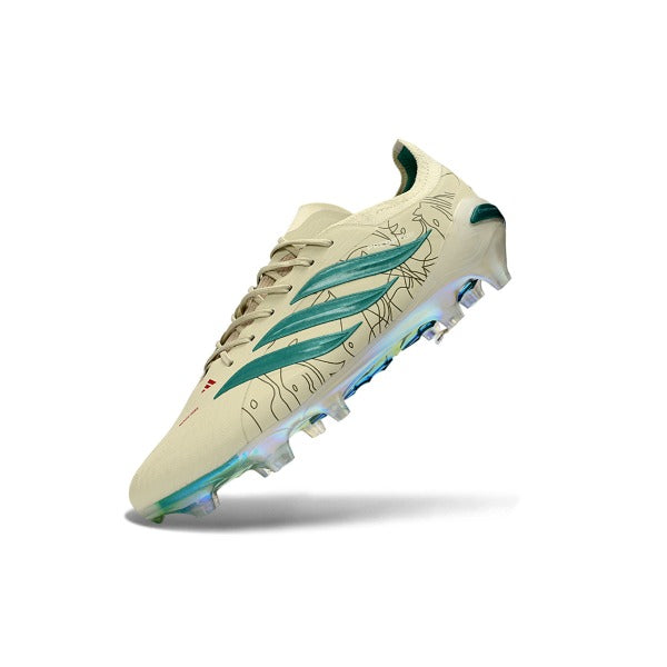 Adidas Predator 26 Elite Beige and Green Firm Ground FG Football Boot