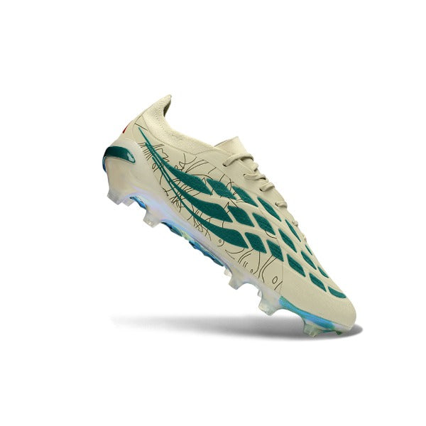 Adidas Predator 26 Elite Beige and Green Firm Ground FG Football Boot