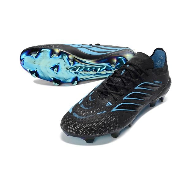 Adidas Predator 26 Elite Black and Blue Firm Ground FG Football Boot