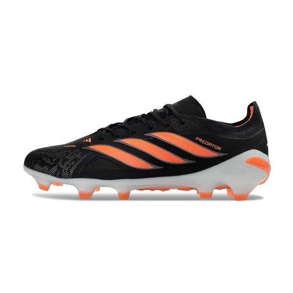 Adidas Predator 26 Elite Black and Orange Firm Ground FG Football Boot