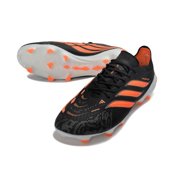 Adidas Predator 26 Elite Black and Orange Firm Ground FG Football Boot