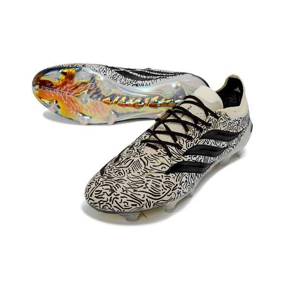 Adidas Predator 26 Elite Black, Beige and White FG