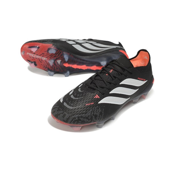 Adidas Predator 26 Elite Black, Red and White Firm Ground FG Football Boot