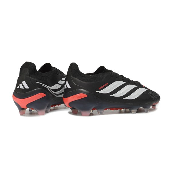 Adidas Predator 26 Elite Black, Red and White Firm Ground FG Football Boot