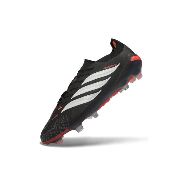 Adidas Predator 26 Elite Black, Red and White Firm Ground FG Football Boot