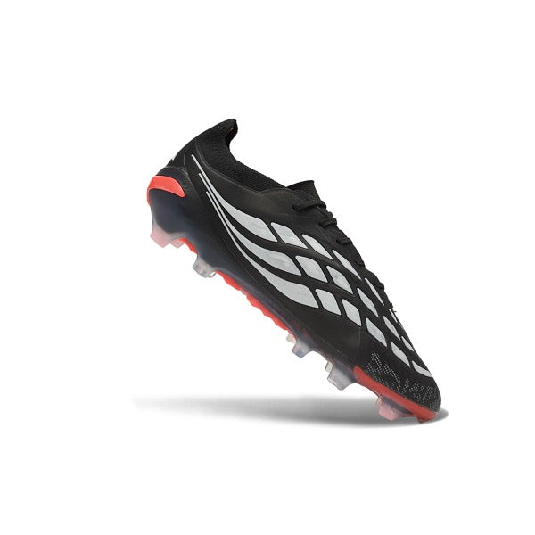 Adidas Predator 26 Elite Black, Red and White Firm Ground FG Football Boot