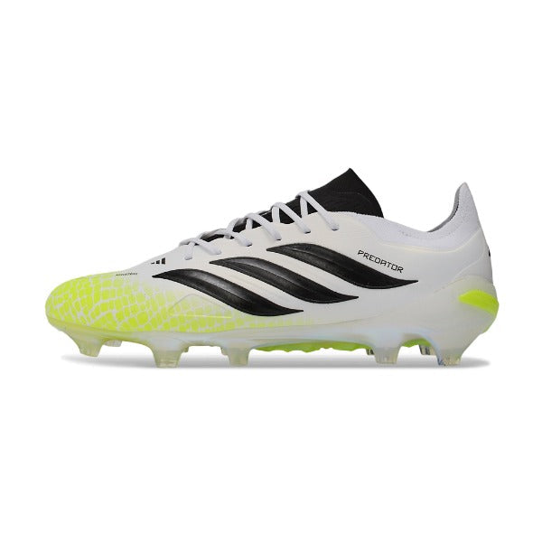 Adidas Predator 26 Elite Fluorescent Green, Black and White Firm Ground FG Football Boot
