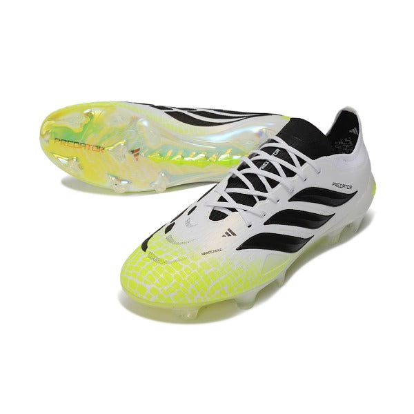 Adidas Predator 26 Elite Fluorescent Green, Black and White Firm Ground FG Football Boot