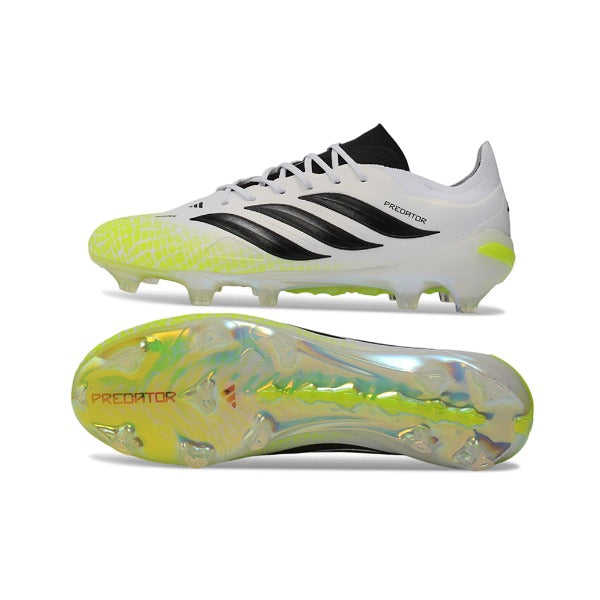 Adidas Predator 26 Elite Fluorescent Green, Black and White Firm Ground FG Football Boot