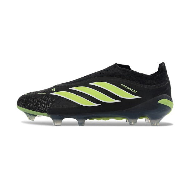 Adidas Predator 26 Elite Laceless Black and Green FG
