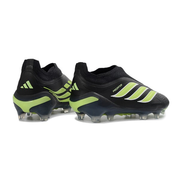Adidas Predator 26 Elite Laceless Black and Green FG