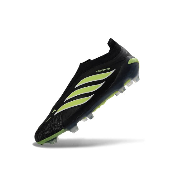 Adidas Predator 26 Elite Laceless Black and Green FG