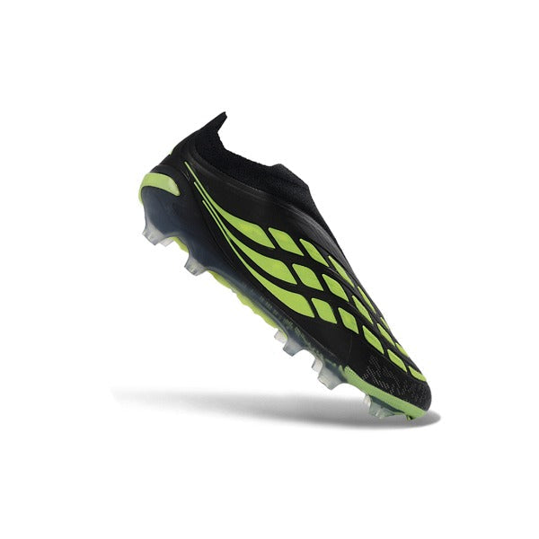 Adidas Predator 26 Elite Laceless Black and Green FG