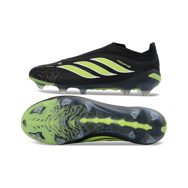 Adidas Predator 26 Elite Laceless Black and Green FG
