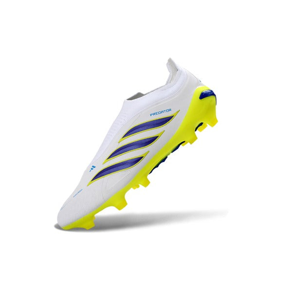 Adidas Predator 26 Elite Laceless White and Yellow FG