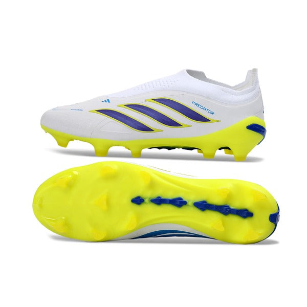 Adidas Predator 26 Elite Laceless White and Yellow FG