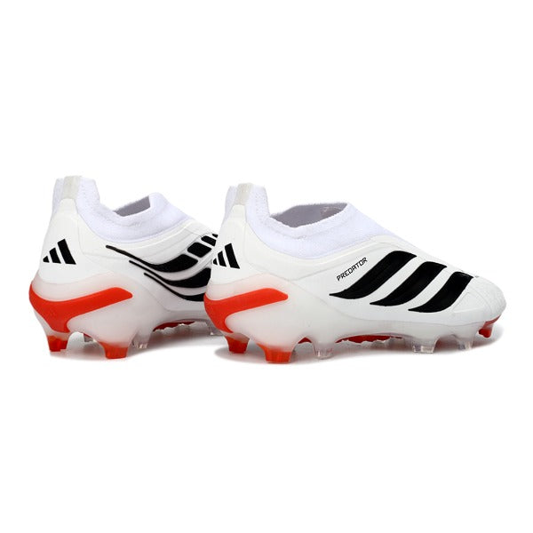 Adidas Predator 26 Elite Laceless White, Orange and Black FG