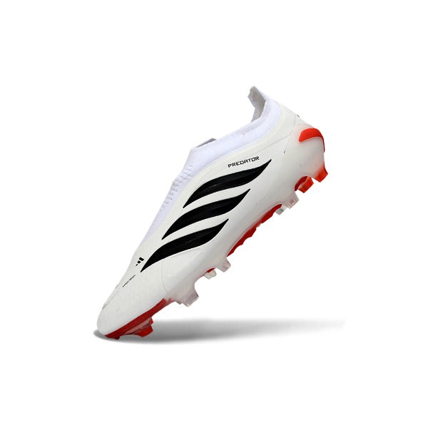 Adidas Predator 26 Elite Laceless White, Orange and Black FG
