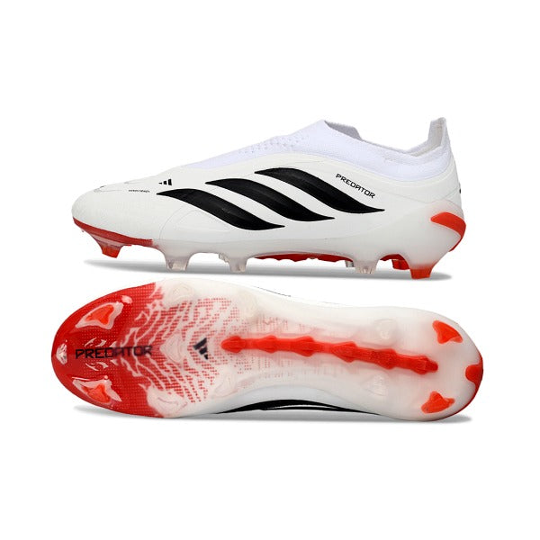 Adidas Predator 26 Elite Laceless White, Orange and Black FG