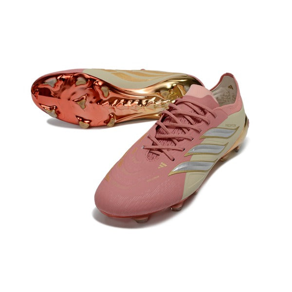 Adidas Predator 26 Elite Pink, Golden and Beige FG