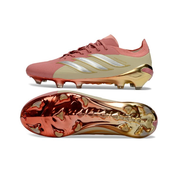 Adidas Predator 26 Elite Pink, Golden and Beige FG