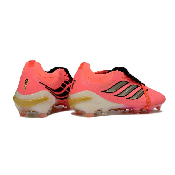 Adidas Predator 26 Elite Tongue Salmon Pink Kids Firm Ground FG Football Boot