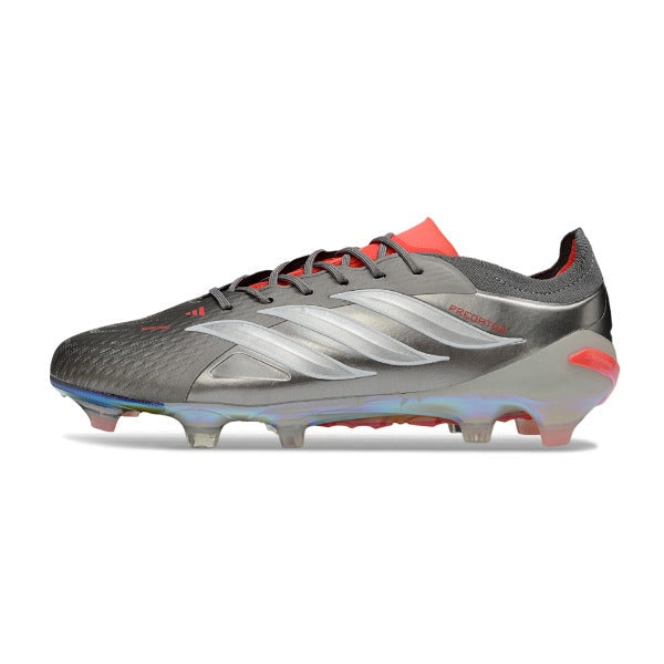 Adidas Predator 26 Elite Silver and White Firm Ground FG Football Boot