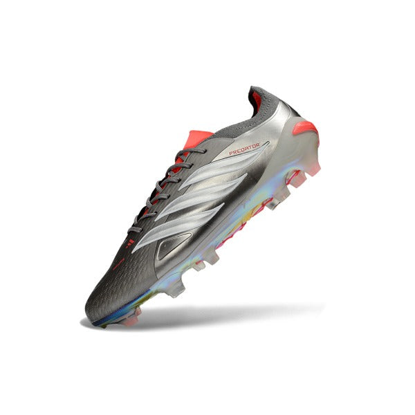 Adidas Predator 26 Elite Silver and White Firm Ground FG Football Boot
