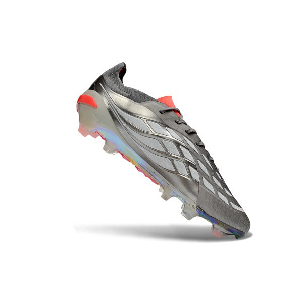 Adidas Predator 26 Elite Silver and White Firm Ground FG Football Boot