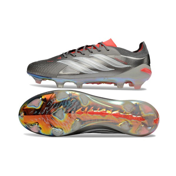 Adidas Predator 26 Elite Silver and White Firm Ground FG Football Boot