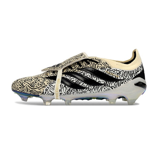 Adidas Predator 26 Elite Tongue Beige, Black and White FG