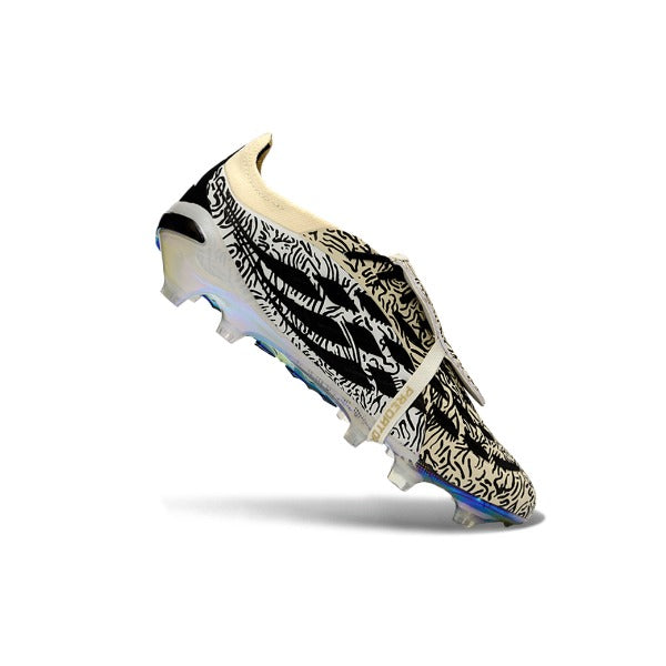 Adidas Predator 26 Elite Tongue Beige, Black and White FG