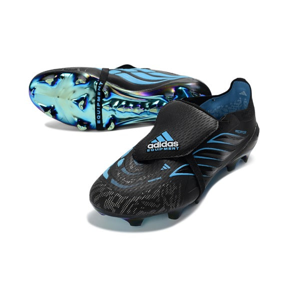 Adidas Predator 26 Elite Tongue Black and Blue Firm Ground FG Football Boot