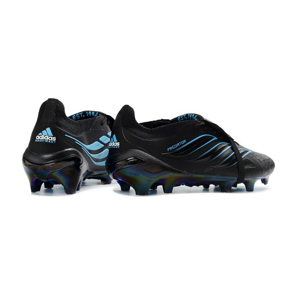 Adidas Predator 26 Elite Tongue Black and Blue Firm Ground FG Football Boot