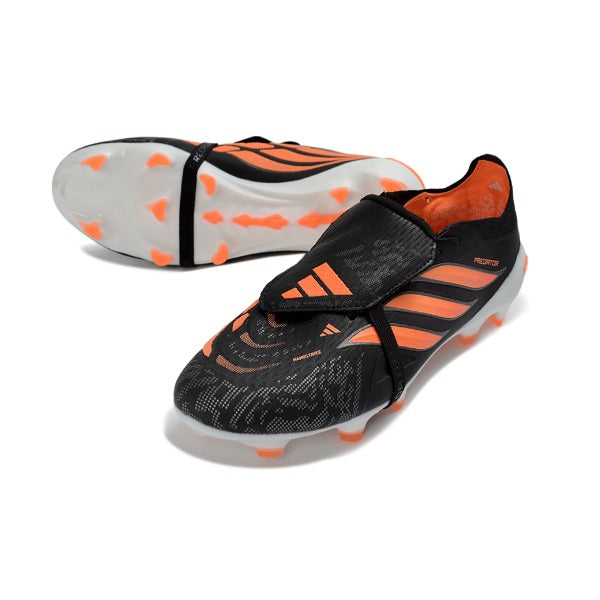 Adidas Predator 26 Elite Tongue Black and Orange Firm Ground FG Football Boot