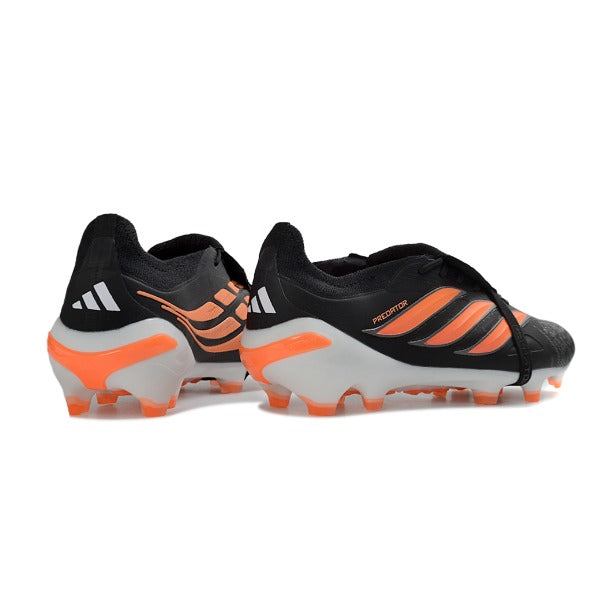 Adidas Predator 26 Elite Tongue Black and Orange Firm Ground FG Football Boot