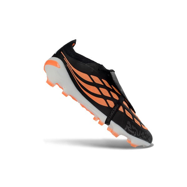 Adidas Predator 26 Elite Tongue Black and Orange Firm Ground FG Football Boot