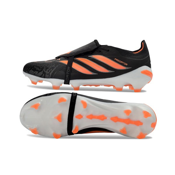 Adidas Predator 26 Elite Tongue Black and Orange Firm Ground FG Football Boot