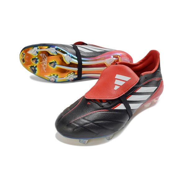 Adidas Predator 26 Elite Tongue Black and Red Firm Ground FG Football Boot