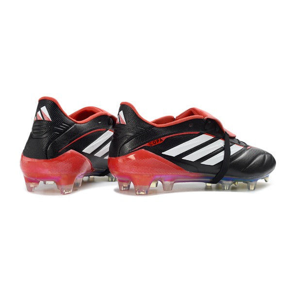 Adidas Predator 26 Elite Tongue Black and Red Firm Ground FG Football Boot