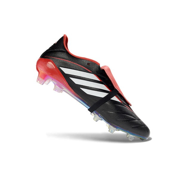 Adidas Predator 26 Elite Tongue Black and Red Firm Ground FG Football Boot