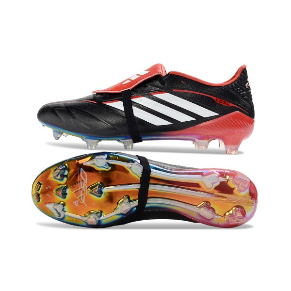Adidas Predator 26 Elite Tongue Black and Red Firm Ground FG Football Boot