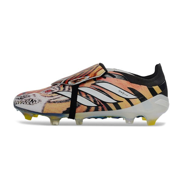 Adidas Predator 26 Elite Tongue Black, White and Orange FG